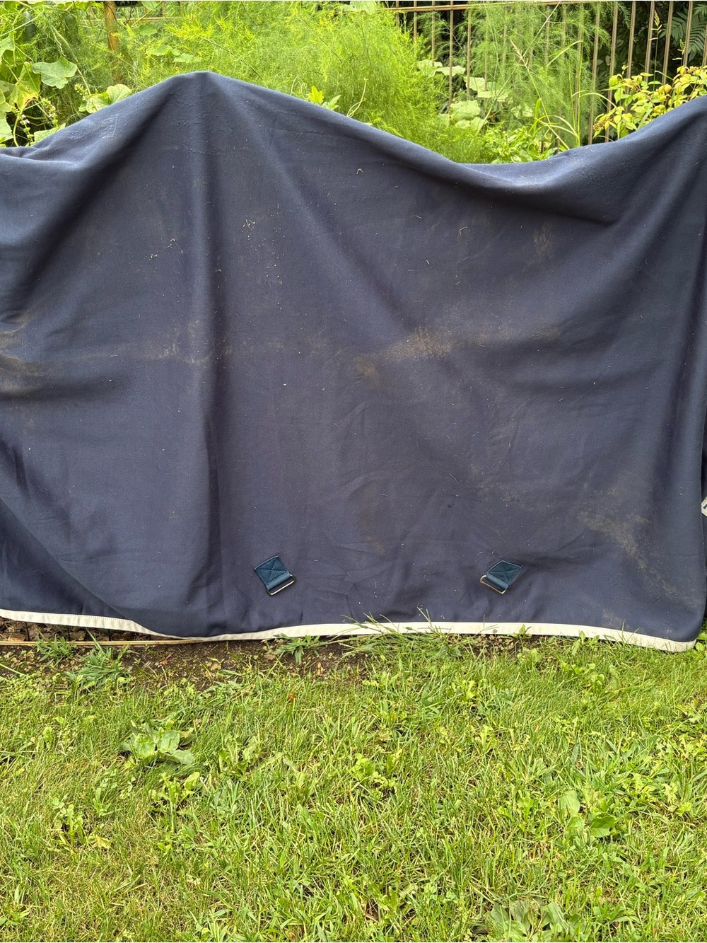 78” Navy Horseware Ireland fleece horse cooler